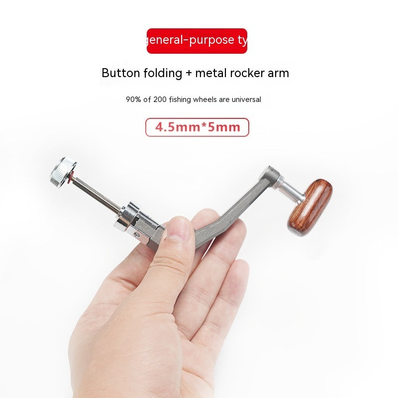 Metal Fishing Wheel Foldable Handle Rocker Arm