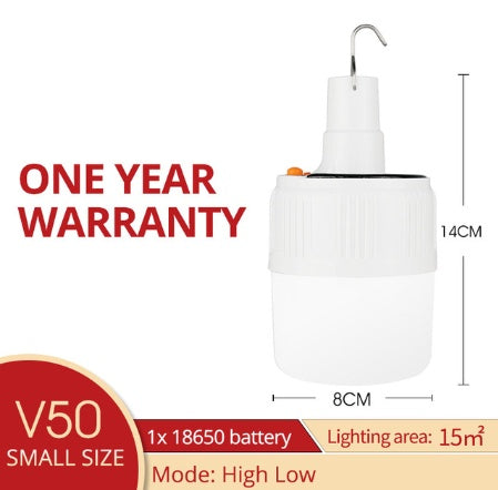 Rechargeable LED Bulb Lamp Remote Control Solar Charge