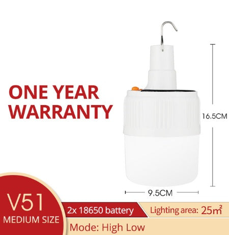 Rechargeable LED Bulb Lamp Remote Control Solar Charge