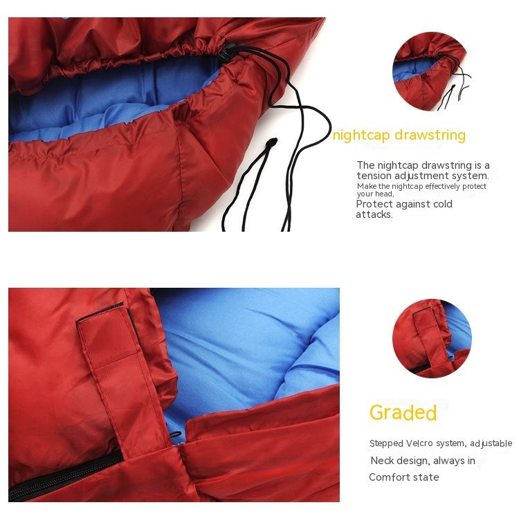 Outdoor Fishing Autumn And Winter Camping Cotton Sleeping Bags