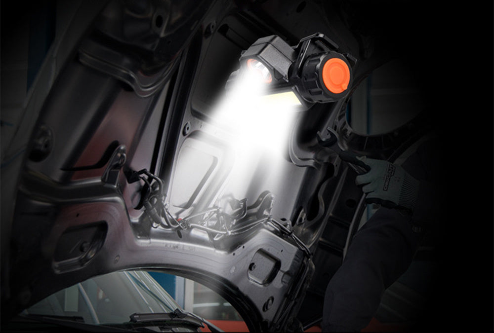 Waterproof LED headlamp COB work light.
