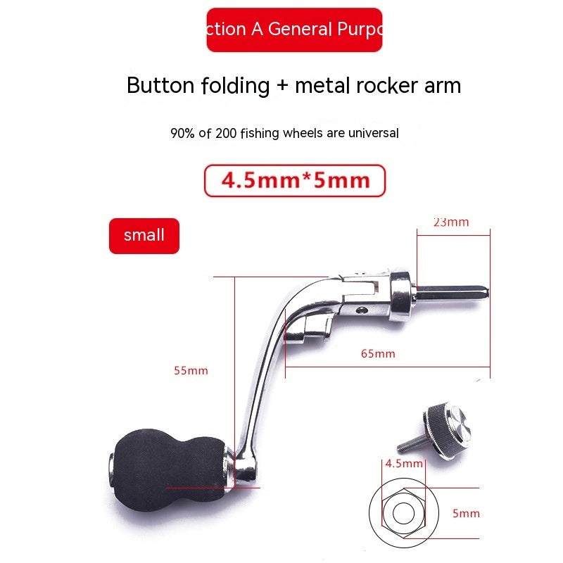 Metal Fishing Wheel Foldable Handle Rocker Arm