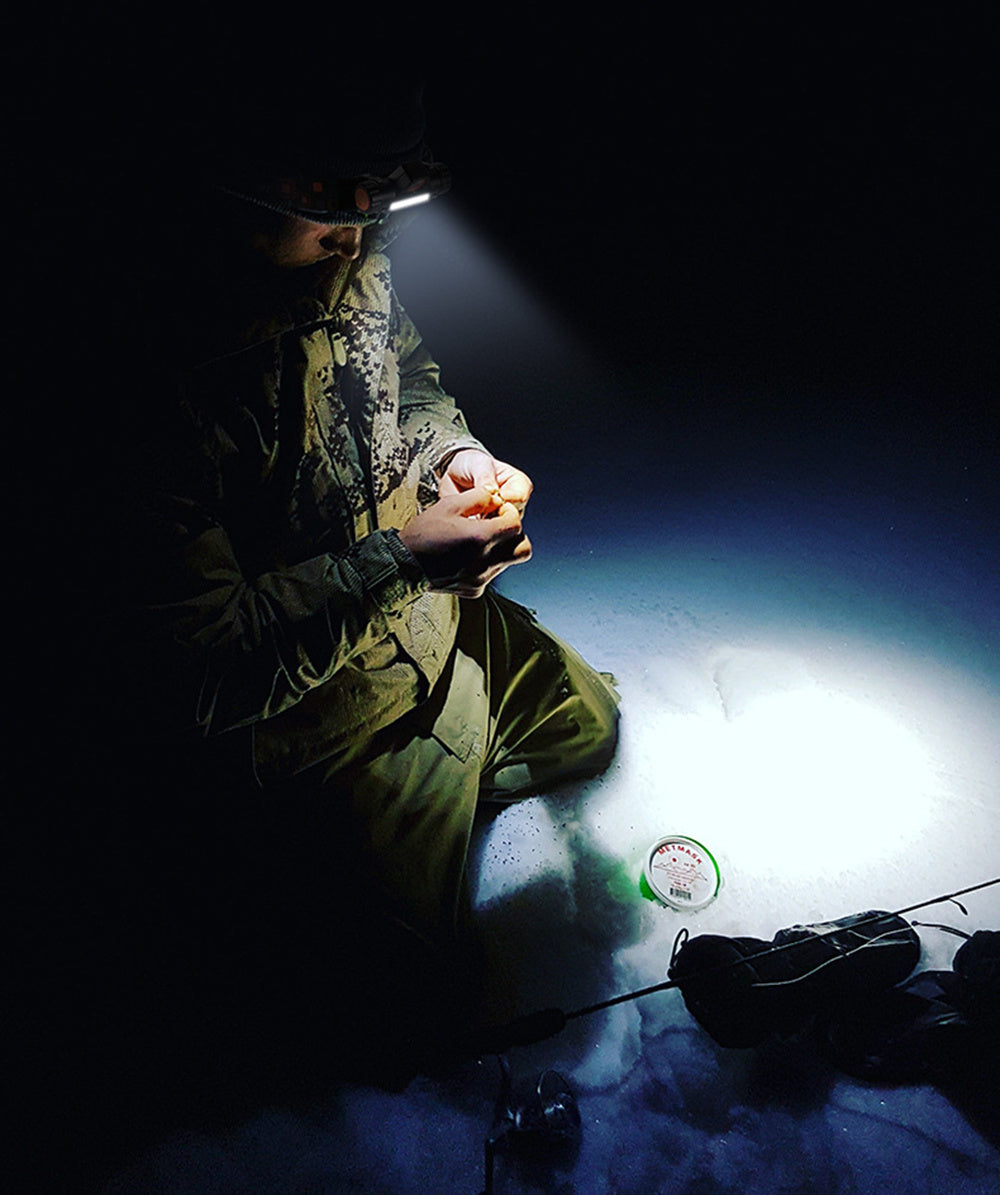 Waterproof LED headlamp COB work light.