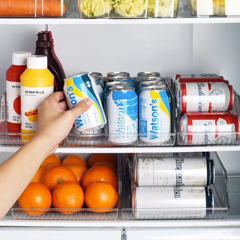 Refrigerator Organizer Beverage Transparent Holder For Fridge