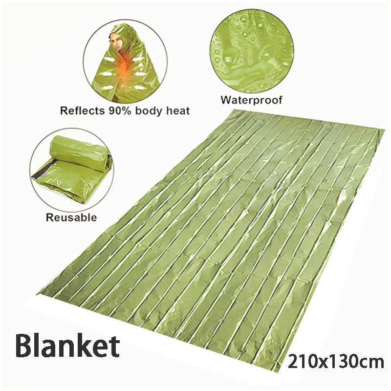 Portable Lightweight Emergency Sleeping Bag, Blanket, Tent