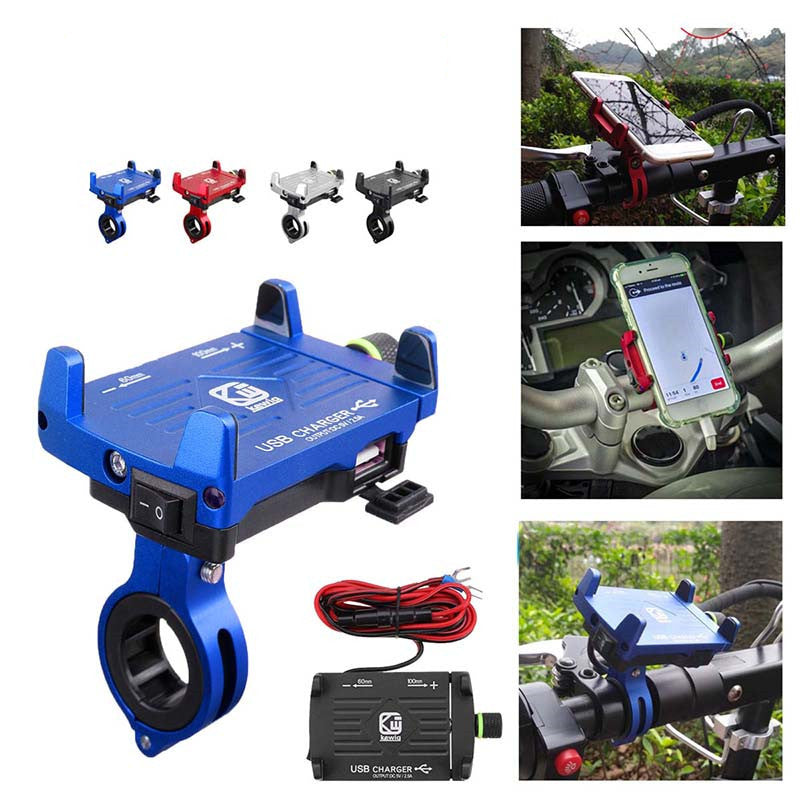 Aluminum alloy motorcycle mobile phone holder