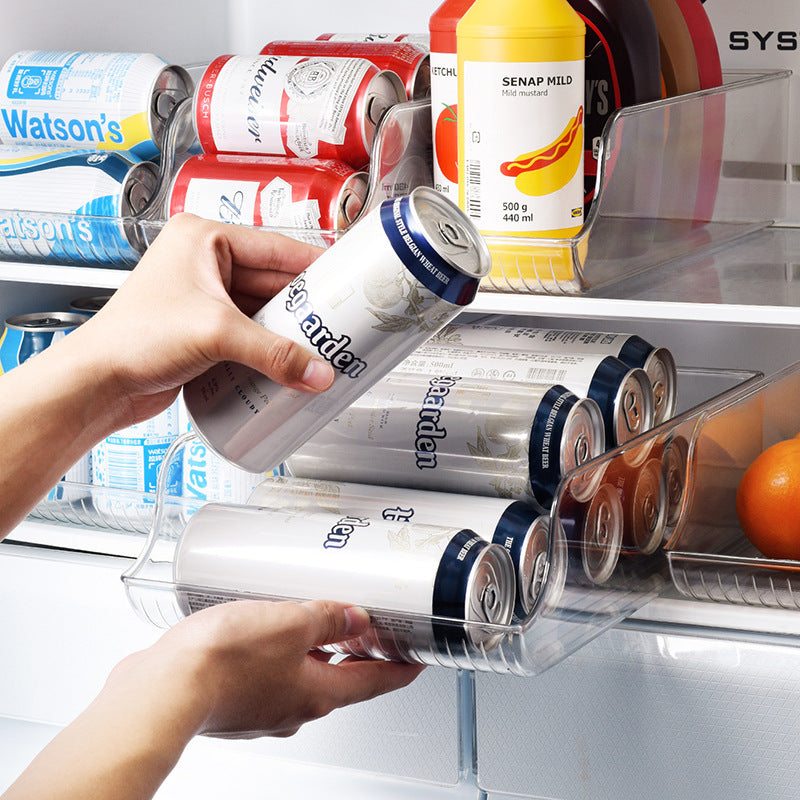 Refrigerator Organizer Beverage Transparent Holder For Fridge