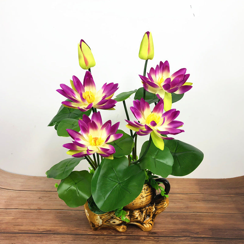 Simulated Water Lily Home Buddha Hall Decoration