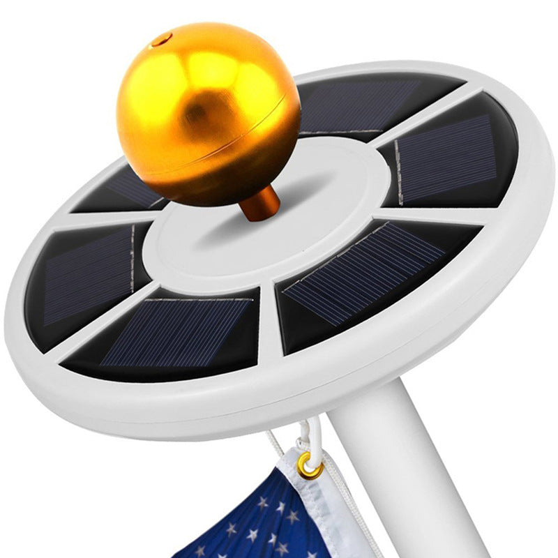 With hook outdoor solar flagpole lamp flag light