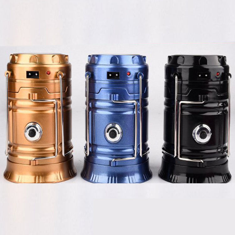 new solar charging type multifunctional telescopic camping lantern