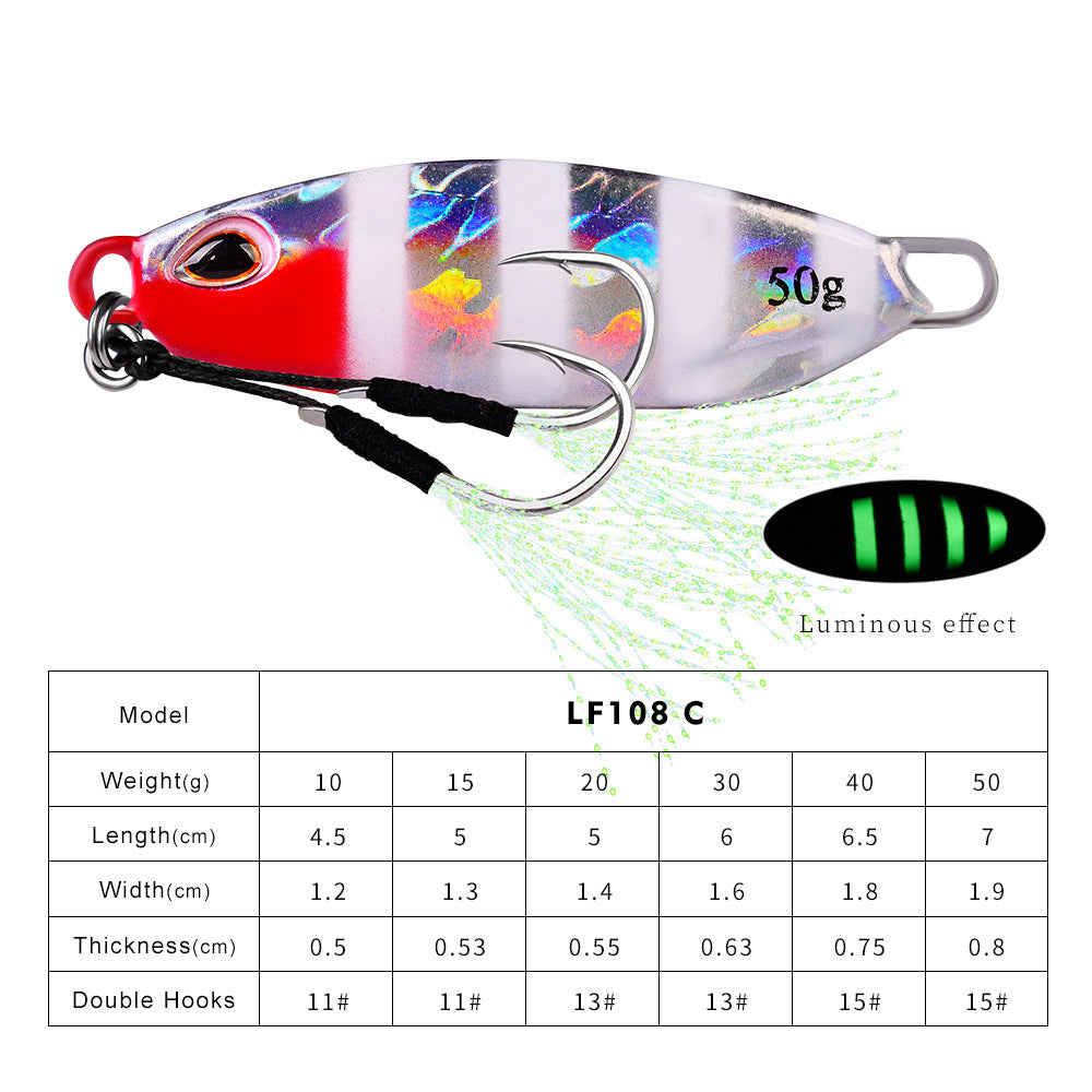 10-color Slow-rolling Iron Plate Fishing Lure Simulation Fake Bait Fishing Gear