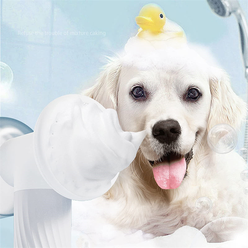 Automatic Foaming Dog Cat Bath Brush Dog Shampoo