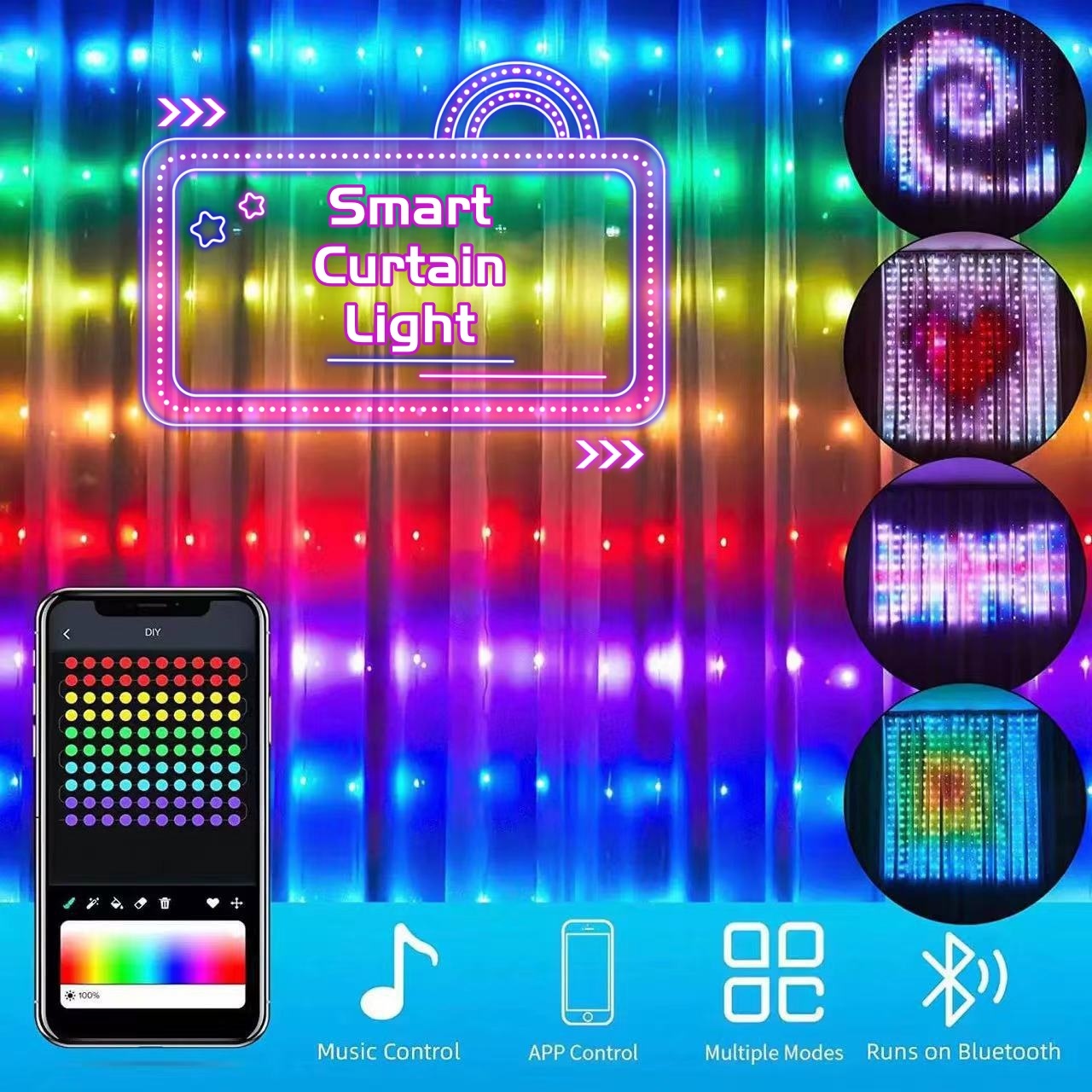 Smart LED RGB Curtain