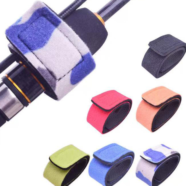 Fishing Gear Fishing Rod Binding Band Non-slip Ratchet Tie Down Velcro Rod Wrap Bundle Lure Binding Rod