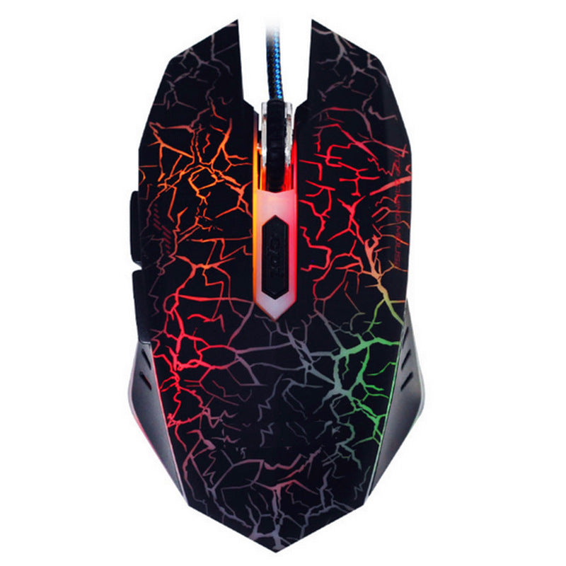 tricolor backlight wired gaming keyboard set colorful luminous gaming mouse keyboard