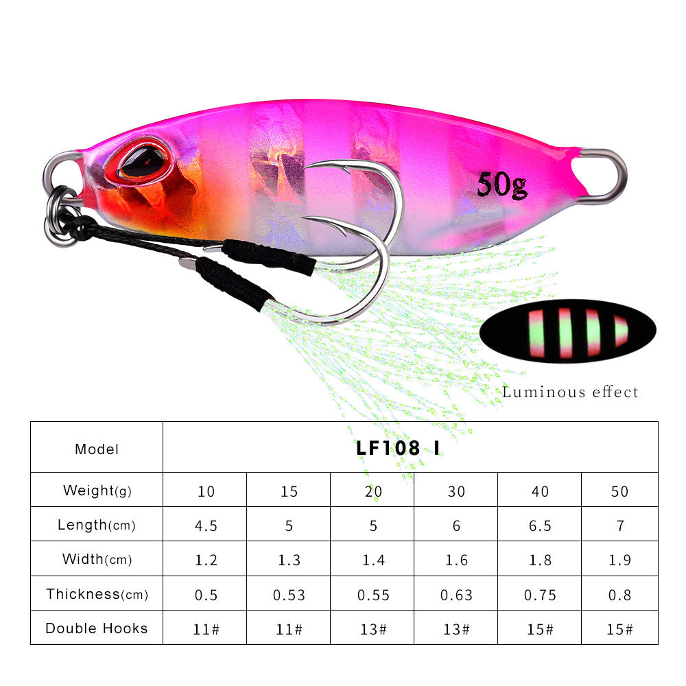 10-color Slow-rolling Iron Plate Fishing Lure Simulation Fake Bait Fishing Gear