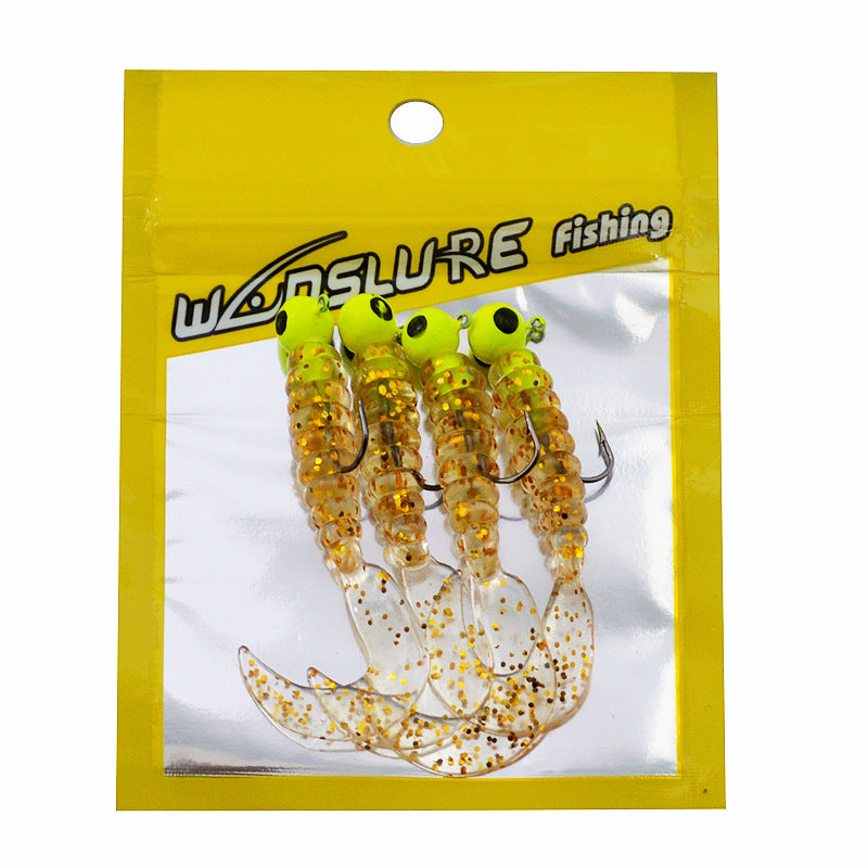 Soft Bait Bionic Fake Lead Head Hook Fishing Tackle