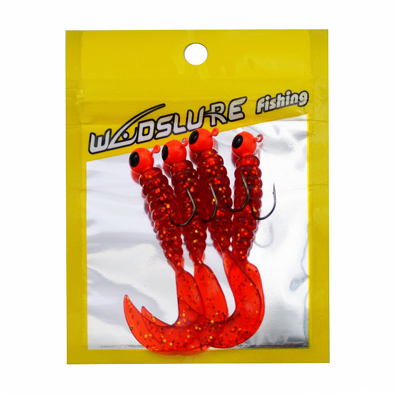 Soft Bait Bionic Fake Lead Head Hook Fishing Tackle