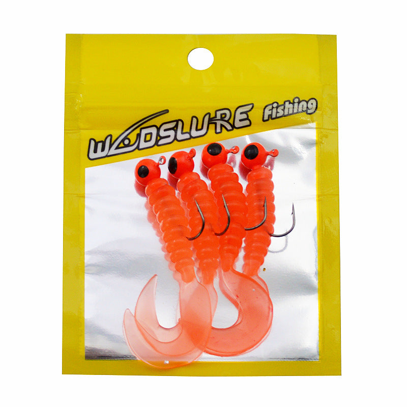 Soft Bait Bionic Fake Lead Head Hook Fishing Tackle