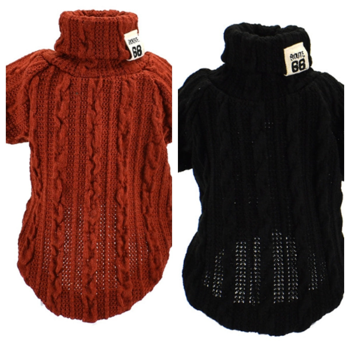 Dog Sweater Turtleneck Solid Color Dogs Clothes