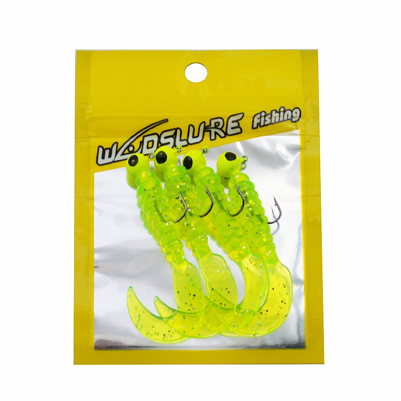Soft Bait Bionic Fake Lead Head Hook Fishing Tackle