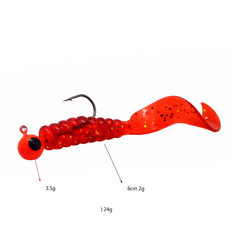 Soft Bait Bionic Fake Lead Head Hook Fishing Tackle