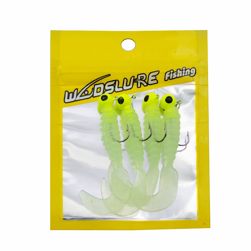 Soft Bait Bionic Fake Lead Head Hook Fishing Tackle