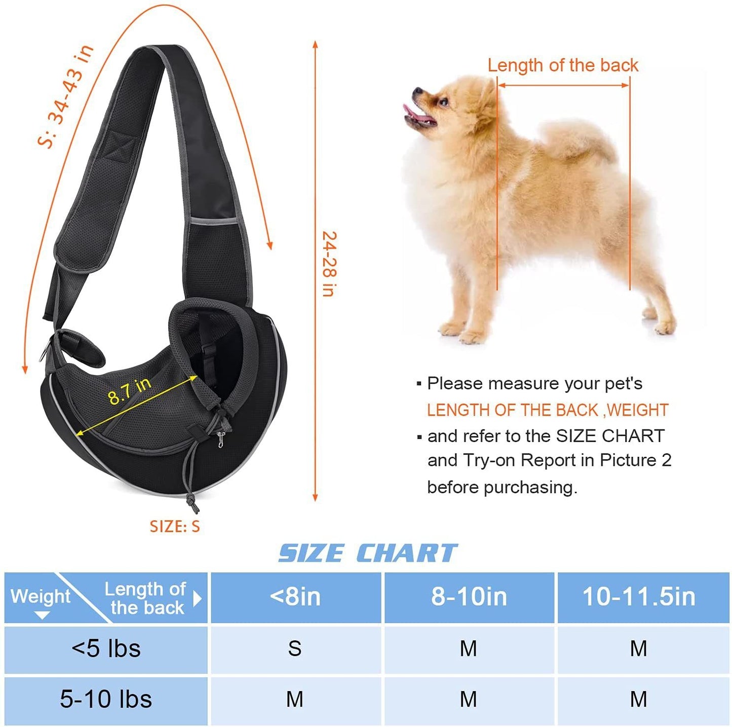 Outdoor Portable Crossbody Bag For Dogs Cats