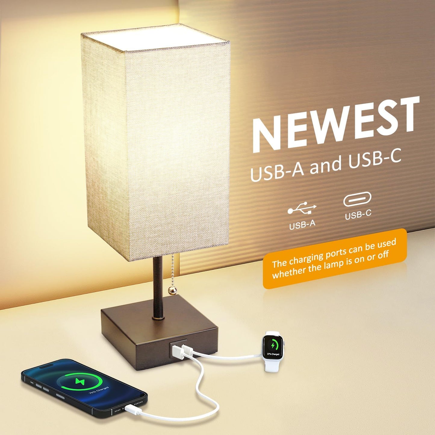 Table Lamp With 3 Levels Brightness