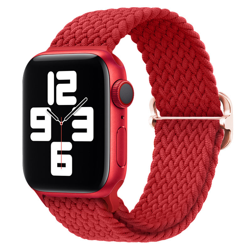 Double Loop Nylon Loop Woven Rainbow Watch Strap