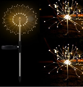 New Ground Plug Solar Fireworks Light LED