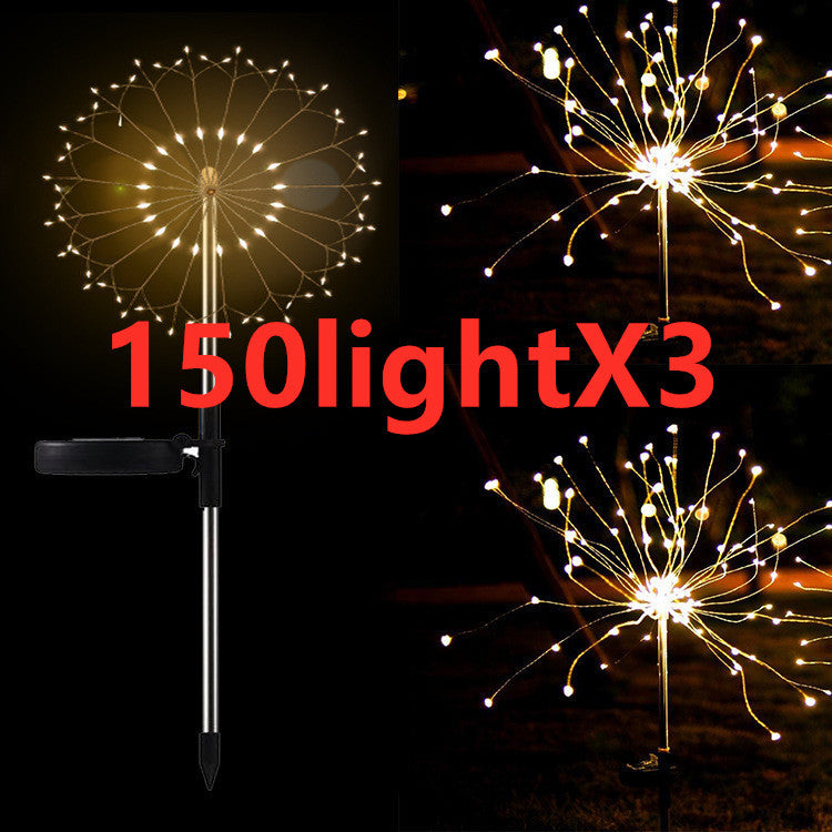 New Ground Plug Solar Fireworks Light LED