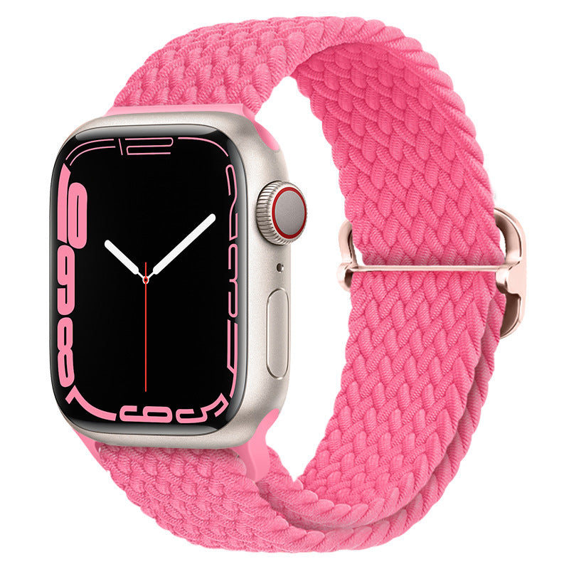 Double Loop Nylon Loop Woven Rainbow Watch Strap