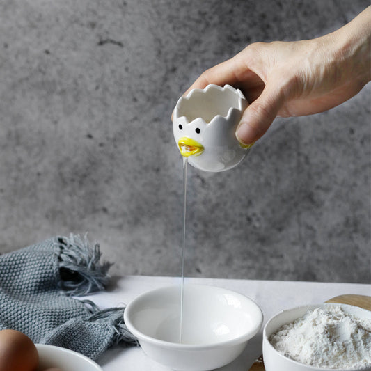 Cute Chicken Ceramic Egg White Separator