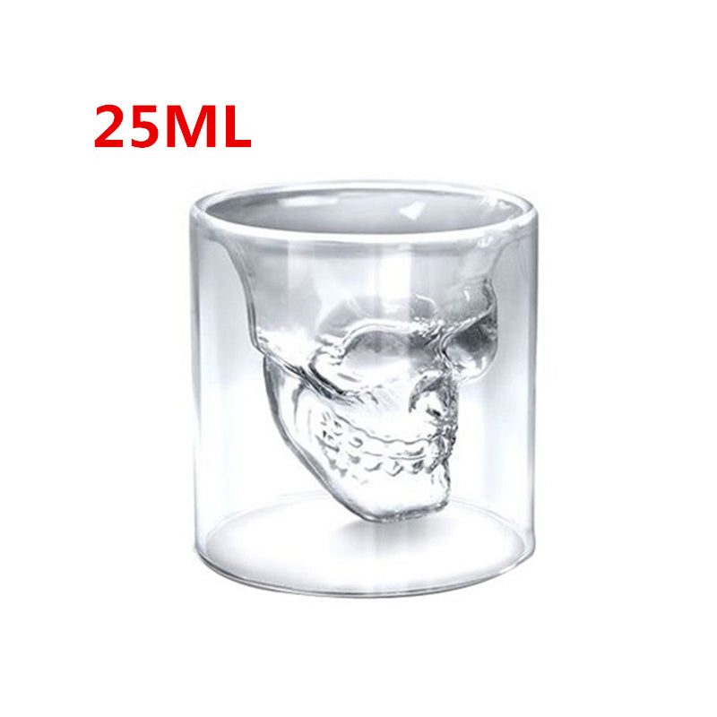 Skull Skull Double Transparent Glass