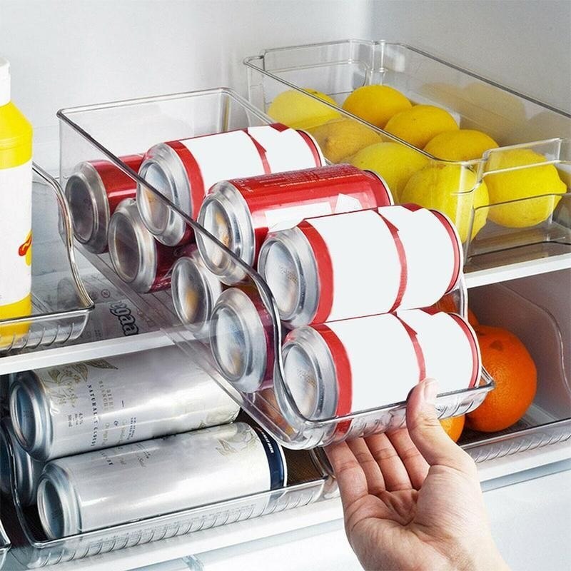 Refrigerator Organizer Beverage Transparent Holder For Fridge