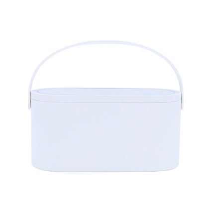 Portable Led Desk Storage Cosmetic Mirror Organizer Box With Light