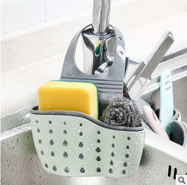 Kitchen Drain Holder Rubber Sponge Storage