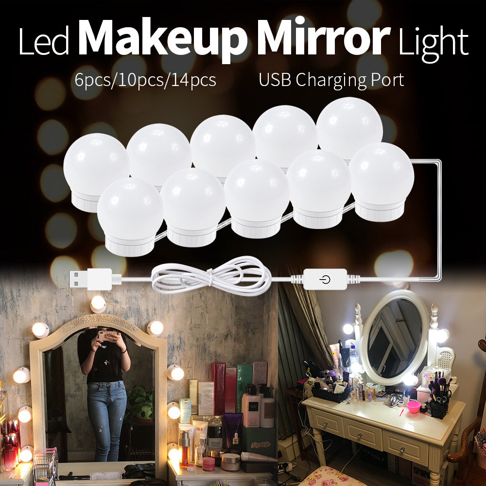 USB Touch Switch LED Mirror Light