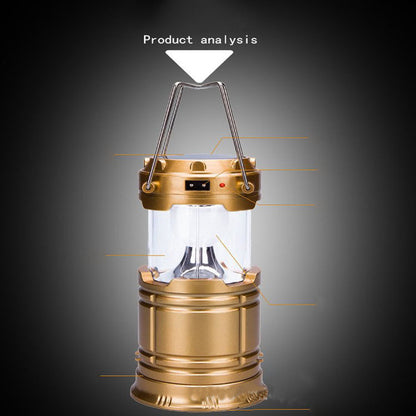 new solar charging type multifunctional telescopic camping lantern