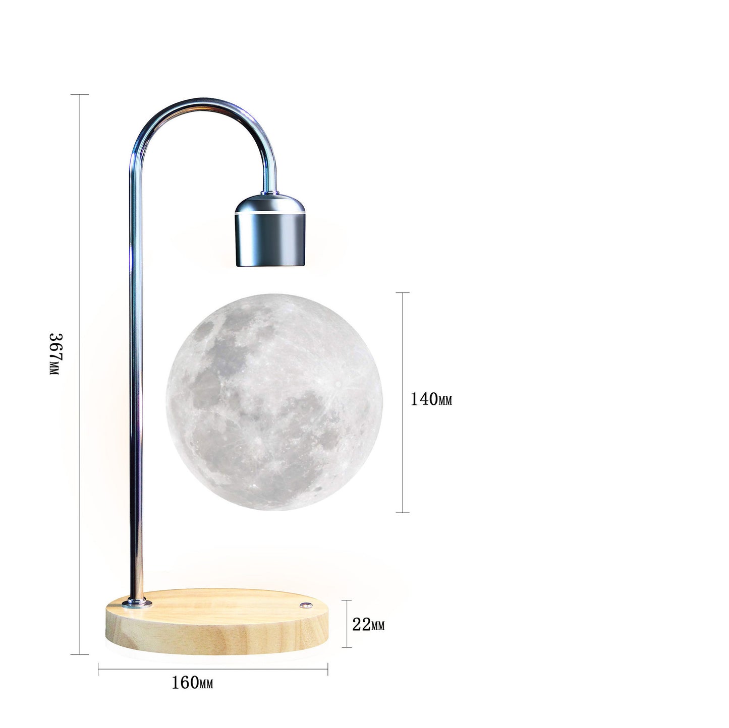 Magnetic Levitation Moon Light 3d Printing Moon Light