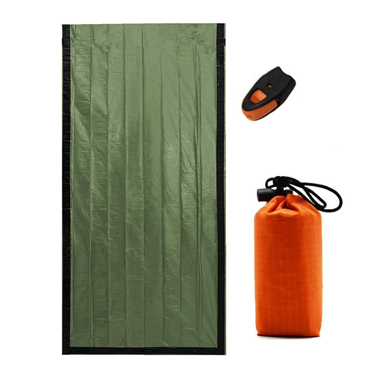 Custom Army Green Cold-Proof Thermal Insulation Emergency Sleeping Bag.