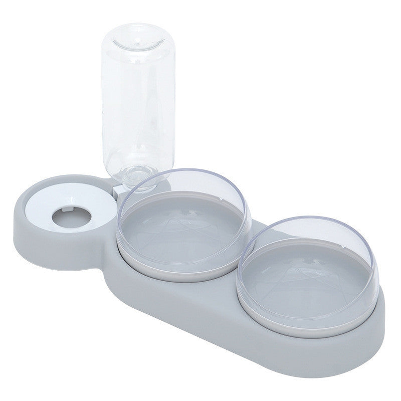 Pet Cat Bowl Automatic Feeder Dog Cat Food Bowl With Water Fountain Double Bowl