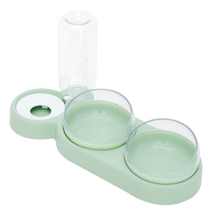 Pet Cat Bowl Automatic Feeder Dog Cat Food Bowl With Water Fountain Double Bowl