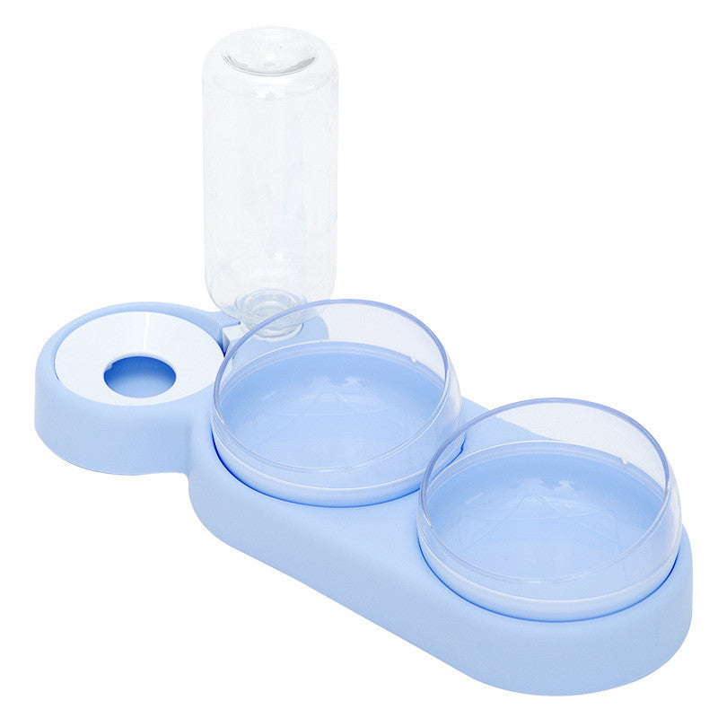 Pet Cat Bowl Automatic Feeder Dog Cat Food Bowl With Water Fountain Double Bowl
