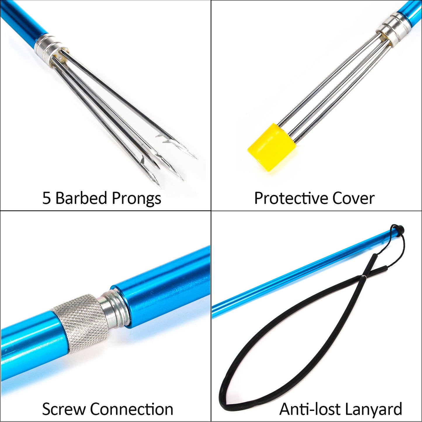 Stainless Steel Barbed Harpoon Head Fishing Fork