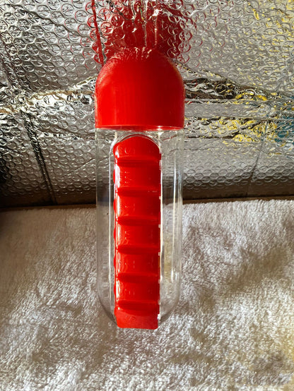 Water Bottle With Pillbox Plastic