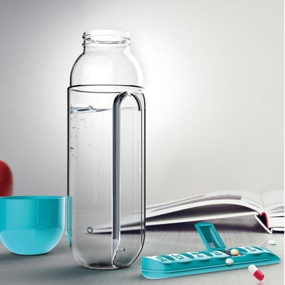 Water Bottle With Pillbox Plastic