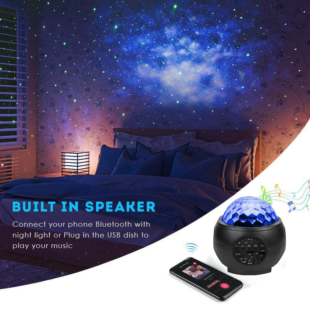 LED Star Ocean Wave Projector Night Light