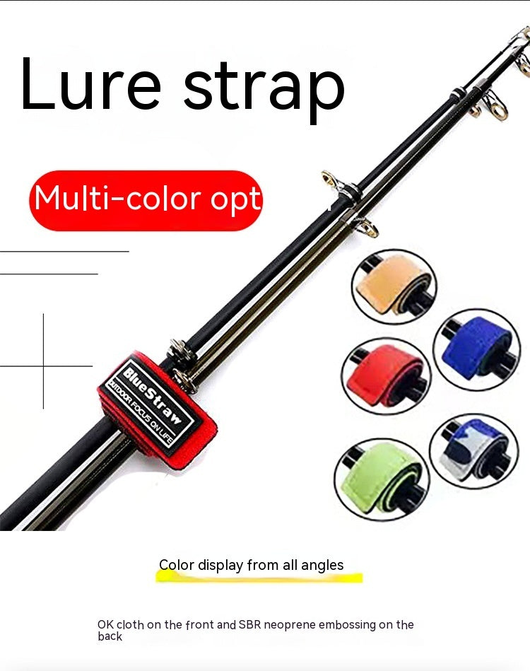 Fishing Gear Fishing Rod Binding Band Non-slip Ratchet Tie Down Velcro Rod Wrap Bundle Lure Binding Rod